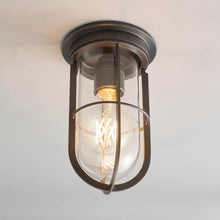 Load image into Gallery viewer, Ship&#39;s Companionway Flush Mount Ceiling Light in Detail.
