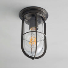 Load image into Gallery viewer, Ship&#39;s Companionway Flush Mount Ceiling Light in Detail.
