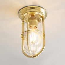 Load image into Gallery viewer, Ship&#39;s Companionway Flush Mount Ceiling Light in Detail.
