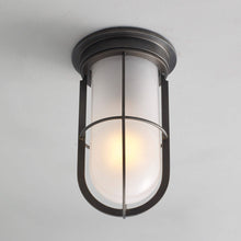 Load image into Gallery viewer, Ship&#39;s Companionway Flush Mount Ceiling Light in Detail.
