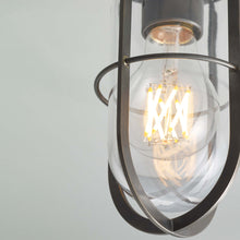Load image into Gallery viewer, Ship&#39;s Companionway Flush Mount Ceiling Light in Detail.
