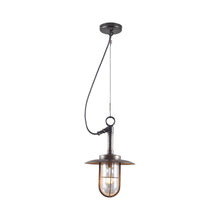 Load image into Gallery viewer, Ship&#39;s Well Pendant Light in Clear Glass (Reflector and Gard).
