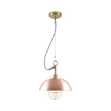 Load image into Gallery viewer, Shipyard Pendant Light in Copper (Frosted Glass).

