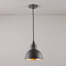Load image into Gallery viewer, Spun Reflector Pendant Light with Cord Grip Lampholder in Detail.
