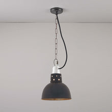 Load image into Gallery viewer, Spun Reflector Pendant Light with Suspension Lampholder in Detail.
