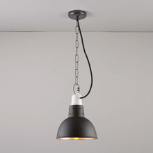 Load image into Gallery viewer, Spun Reflector Pendant Light with Suspension Lampholder in Detail.
