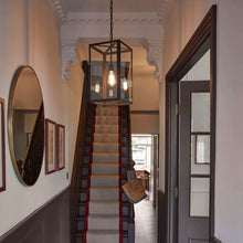 Load image into Gallery viewer, Square Pendant Light in hallway.
