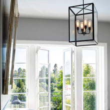 Load image into Gallery viewer, Square Pendant Light in living room.
