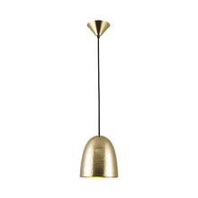 Load image into Gallery viewer, Stanley Pendant Light in Hammered Brass (Small).
