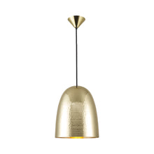 Load image into Gallery viewer, Stanley Pendant Light in Hammered Brass (Large).
