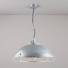 Load image into Gallery viewer, Steel Working Pendant Light in Detail.
