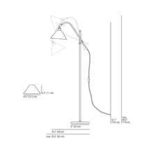 Load image into Gallery viewer, Task Ceramic Floor Lamp - line drawing.
