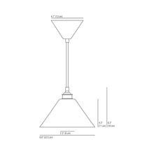 Load image into Gallery viewer, Task Ceramic Pendant Light - line drawing.
