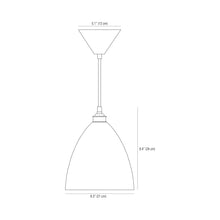 Load image into Gallery viewer, Task Pendant Light - line drawing.
