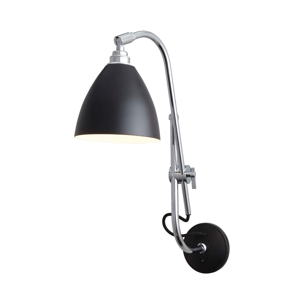 Task Swing-Arm Wall Light in Black.