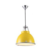 Load image into Gallery viewer, Titan Pendant Light in Yellow (Small/Etched Glass).
