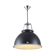 Load image into Gallery viewer, Titan Pendant Light in Black (Medium/Etched Glass).
