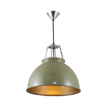 Load image into Gallery viewer, Titan Pendant Light in Olive Green/Bronze (Medium/No Glass).
