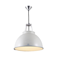 Load image into Gallery viewer, Titan Pendant Light in Putty Grey (Medium/Etched Glass).
