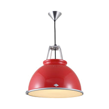 Load image into Gallery viewer, Titan Pendant Light in Red (Medium/Etched Glass).

