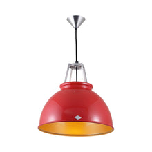 Load image into Gallery viewer, Titan Pendant Light in Red/Gold (Medium/No Glass).
