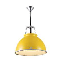 Load image into Gallery viewer, Titan Pendant Light in Yellow (Medium/Etched Glass).
