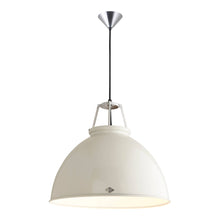 Load image into Gallery viewer, Titan Pendant Light in Putty Grey/White (Large/No Glass).

