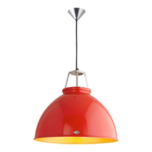 Load image into Gallery viewer, Titan Pendant Light in Red/Gold (Large/No Glass).
