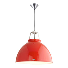 Load image into Gallery viewer, Titan Pendant Light in Red/White (Large/No Glass).
