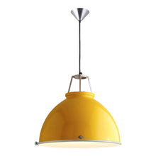 Load image into Gallery viewer, Titan Pendant Light in Yellow (Large/Etched Glass).
