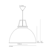 Load image into Gallery viewer, Titan Pendant Light - line drawing.

