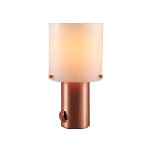 Load image into Gallery viewer, Walter Table Lamp in Opal Glass/Copper (Small).
