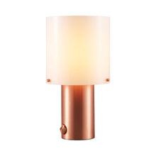 Load image into Gallery viewer, Walter Table Lamp in Opal Glass/Copper (Medium).
