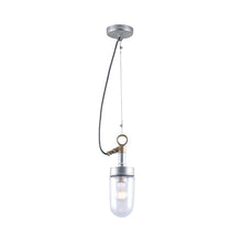 Load image into Gallery viewer, Well Pendant Light in Galvanised Silver (Clear Glass/No Reflector).
