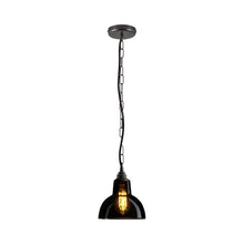 Load image into Gallery viewer, York Pendant Light in Anthracite/Weathered Brass (Small).
