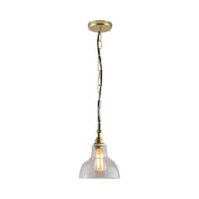 Load image into Gallery viewer, York Pendant Light in Clear/Brass (Small).
