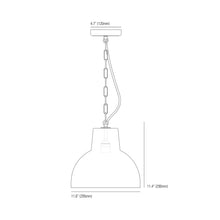 Load image into Gallery viewer, York Pendant Light - line drawing.
