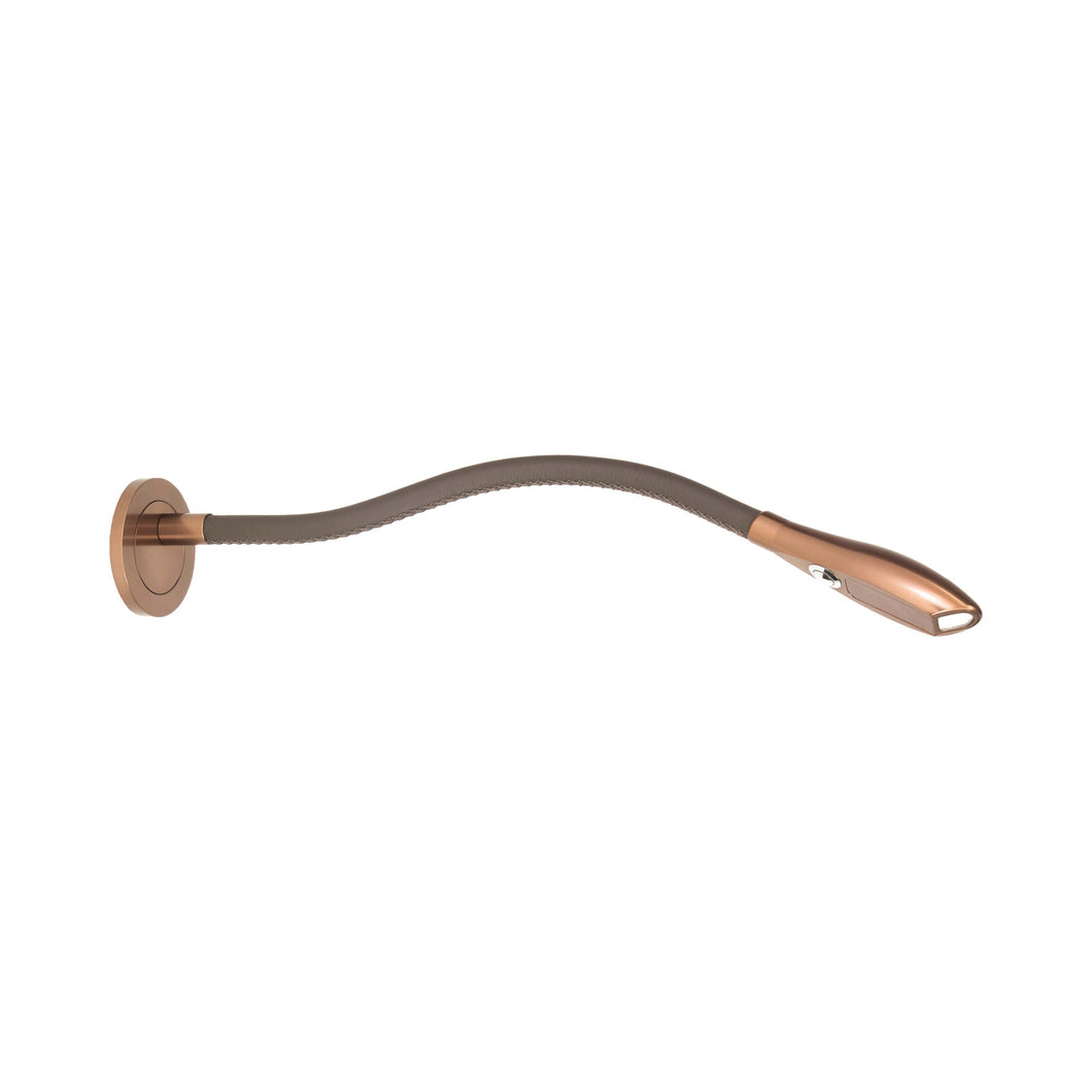 Zonda Escutcheon LED Wall Light in Anodised Bronze/Mushroom.
