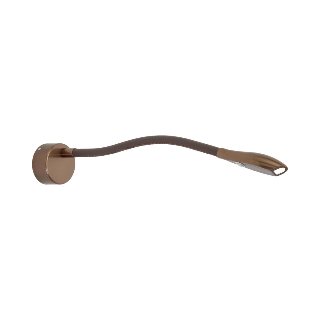 Zonda LED Wall Light in Anodised Bronze/Mushroom.
