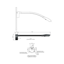 Load image into Gallery viewer, Zonda LED Wall Light - line drawing.
