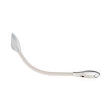 Load image into Gallery viewer, Zonda Surface Mount LED Wall Light in Clear Anodised/Off White.
