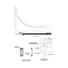 Load image into Gallery viewer, Zonda Surface Mount LED Wall Light - line drawing.
