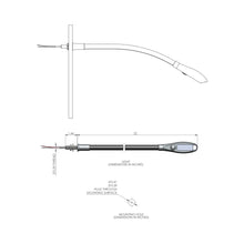 Load image into Gallery viewer, Zonda Through The Bedhead LED Wall Light - line drawing.
