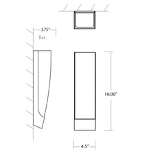 Load image into Gallery viewer, Apollo Bath Wall Light - line drawing.

