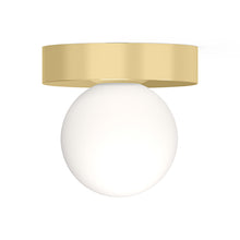 Load image into Gallery viewer, Bola Sphere LED Flush Mount Ceiling Light in Brass (4-Inch).
