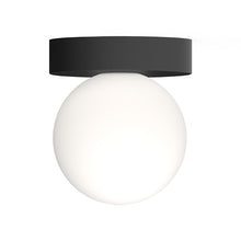 Load image into Gallery viewer, Bola Sphere LED Flush Mount Ceiling Light in Matte Black (5-Inch).
