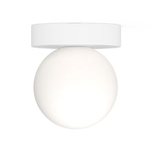 Load image into Gallery viewer, Bola Sphere LED Flush Mount Ceiling Light in Matte White (5-Inch).
