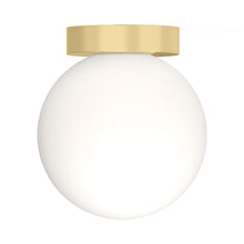 Load image into Gallery viewer, Bola Sphere LED Flush Mount Ceiling Light in Brass (8-Inch).
