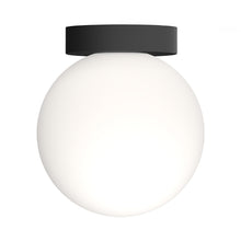 Load image into Gallery viewer, Bola Sphere LED Flush Mount Ceiling Light in Matte Black (8-Inch).
