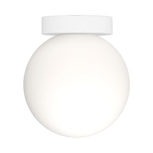 Load image into Gallery viewer, Bola Sphere LED Flush Mount Ceiling Light in Matte White (8-Inch).
